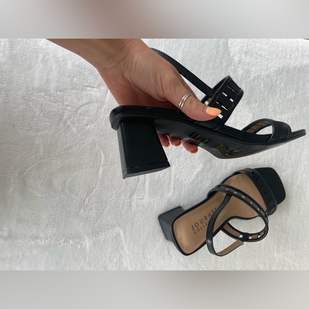 Square Toe Cut Out Block Heel - image 6